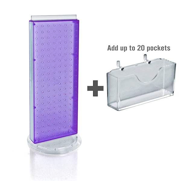 20 Pocket Revolving Pegboard Gift Card Kit for Countertop 8" x 21"